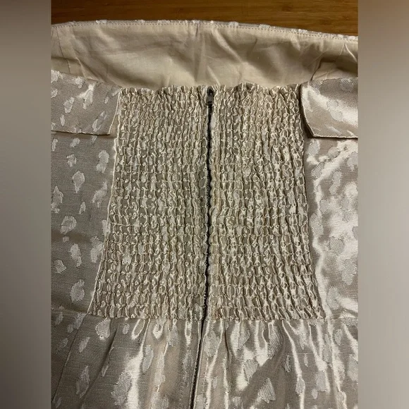 NWT Reformation- Ciaran Mini Dress in Ivory Brocade. Size 10 - Picture 9 of 10